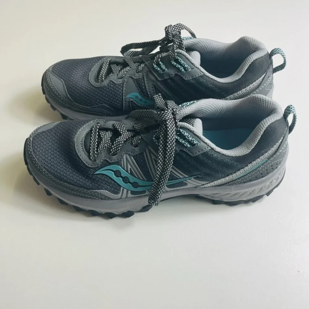 Saucony Excursion S10584-3 Aqua Grey Trail Shoes Sneakers Versafoam‎ Womens 9.5